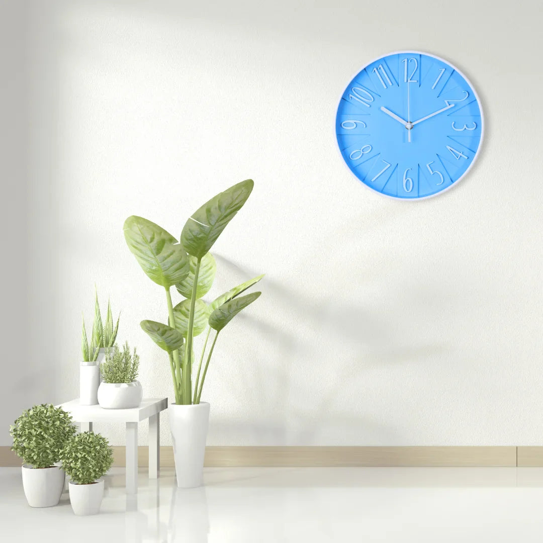 Blue opal wall clock