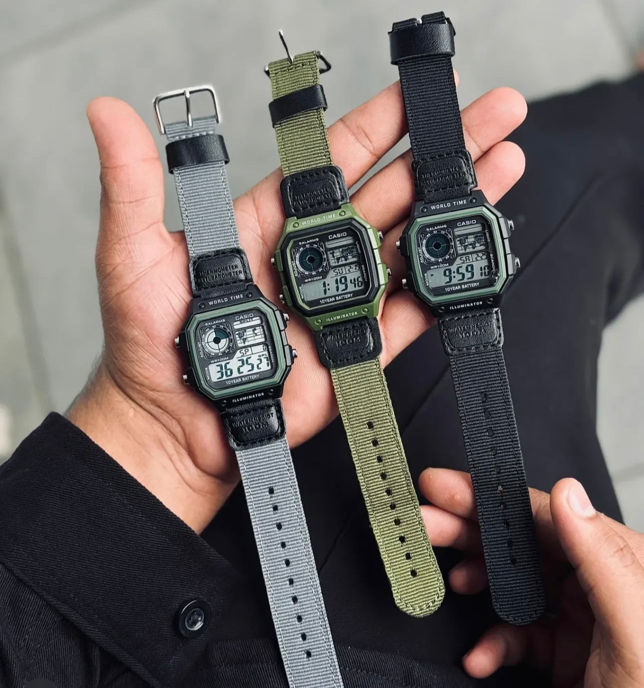 Unisex Analogue Quartz Watch with Strap in AE-1200WHUB-3AVEF, Strap, Strap