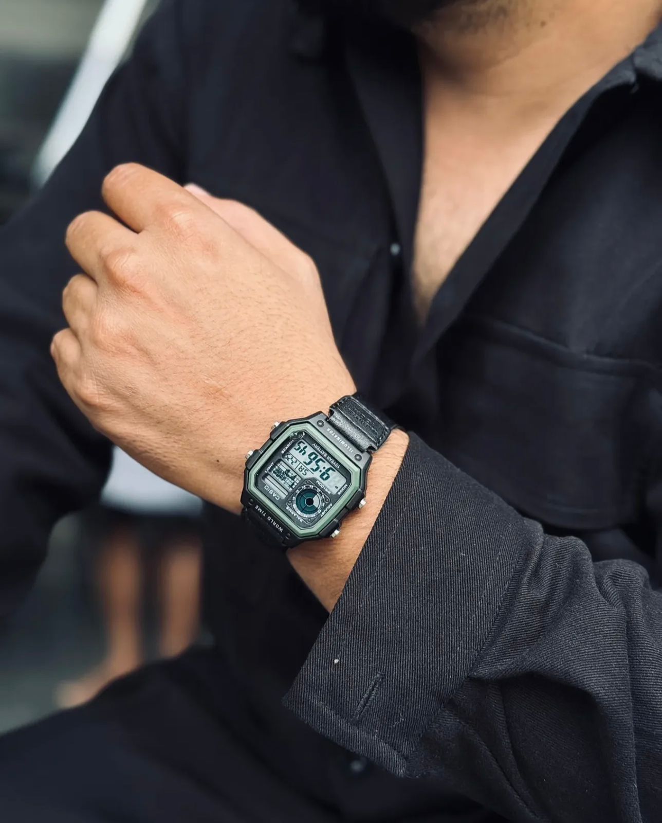 Unisex Analogue Quartz Watch with Strap in AE-1200WHUB-3AVEF, Strap, Strap