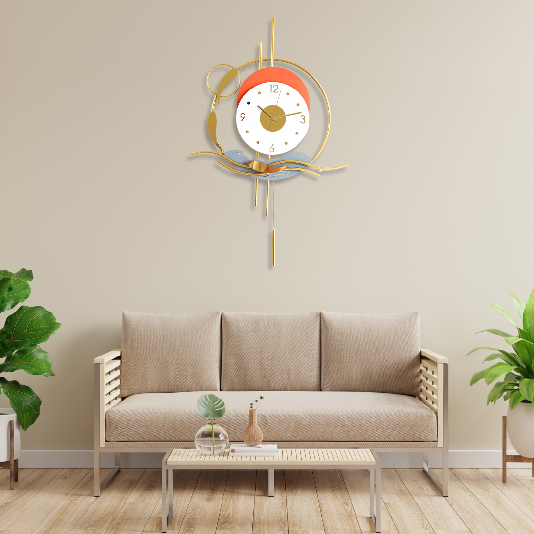 Golden timekeeper Wall Clock