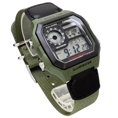 Unisex Analogue Quartz Watch with Strap in AE-1200WHUB-3AVEF, Strap, Strap