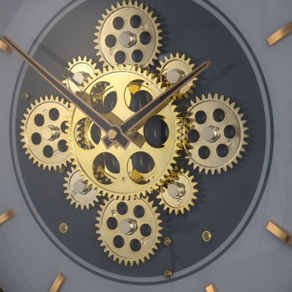 Vintage Vanguard Luxury Wall Clock With Moving Gear Mechanism
