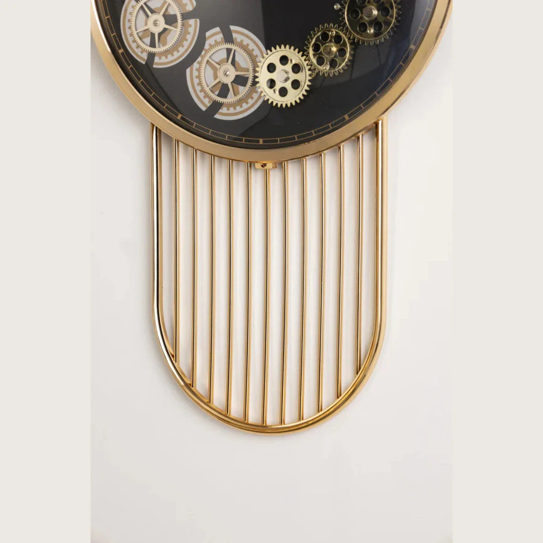 Gearhaven Luxury Wall Clock With Moving Gear Mechanism