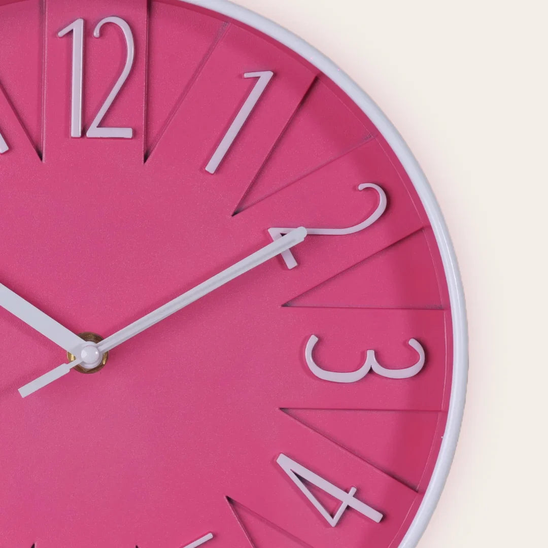 Pink opal wall clock