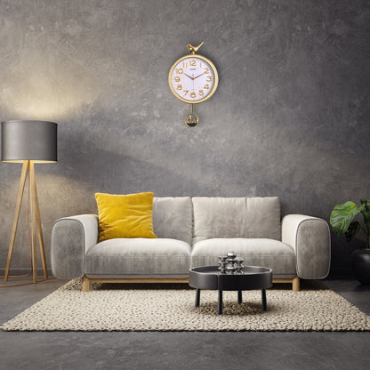 Harmony of Wings white luxury wall clock