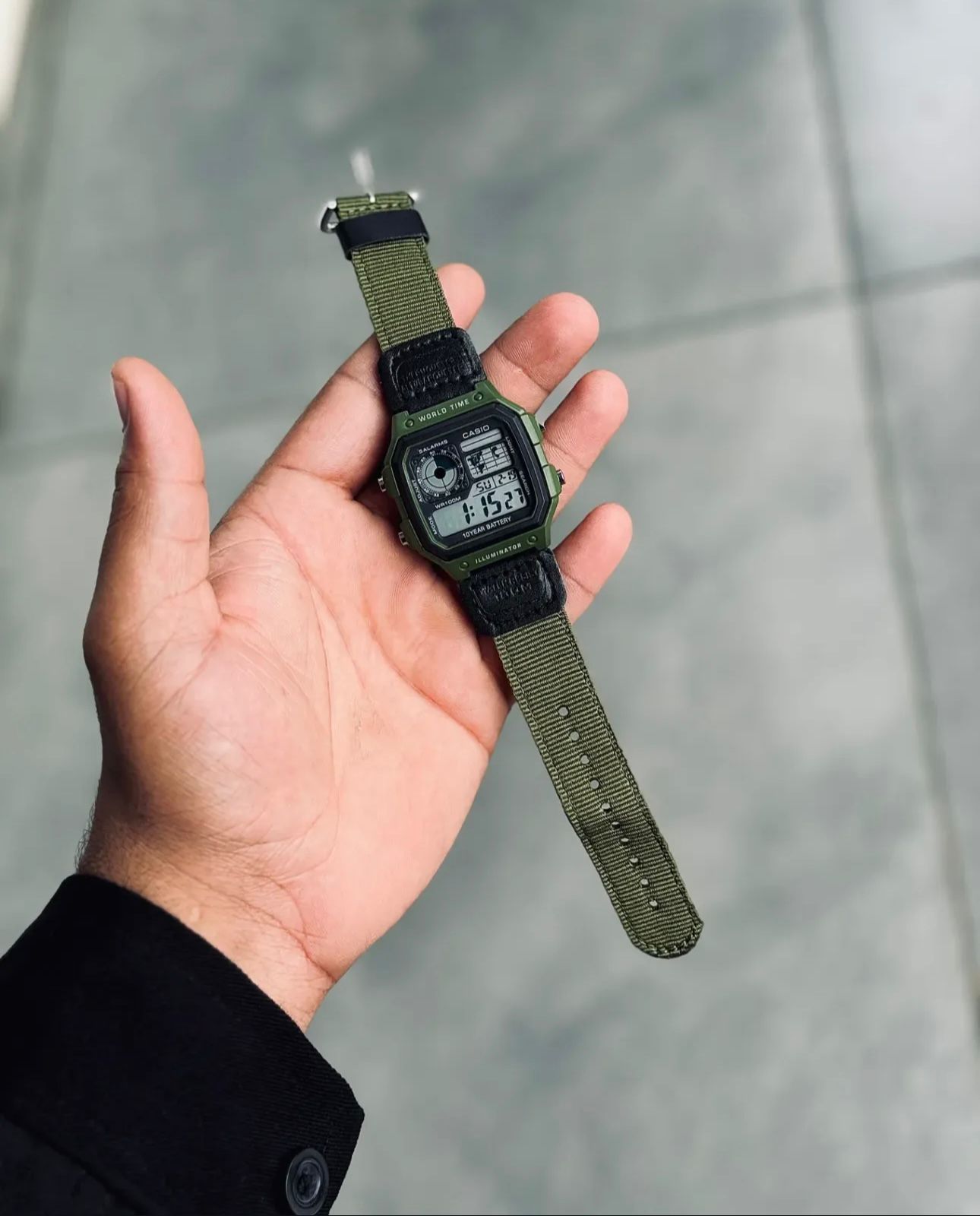 Unisex Analogue Quartz Watch with Strap in AE-1200WHUB-3AVEF, Strap, Strap