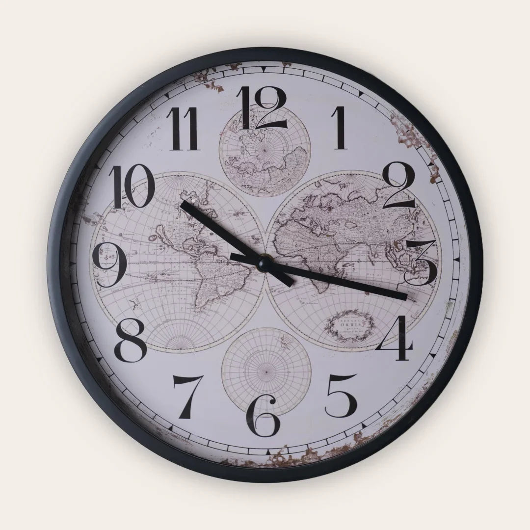 Map Time wall clock