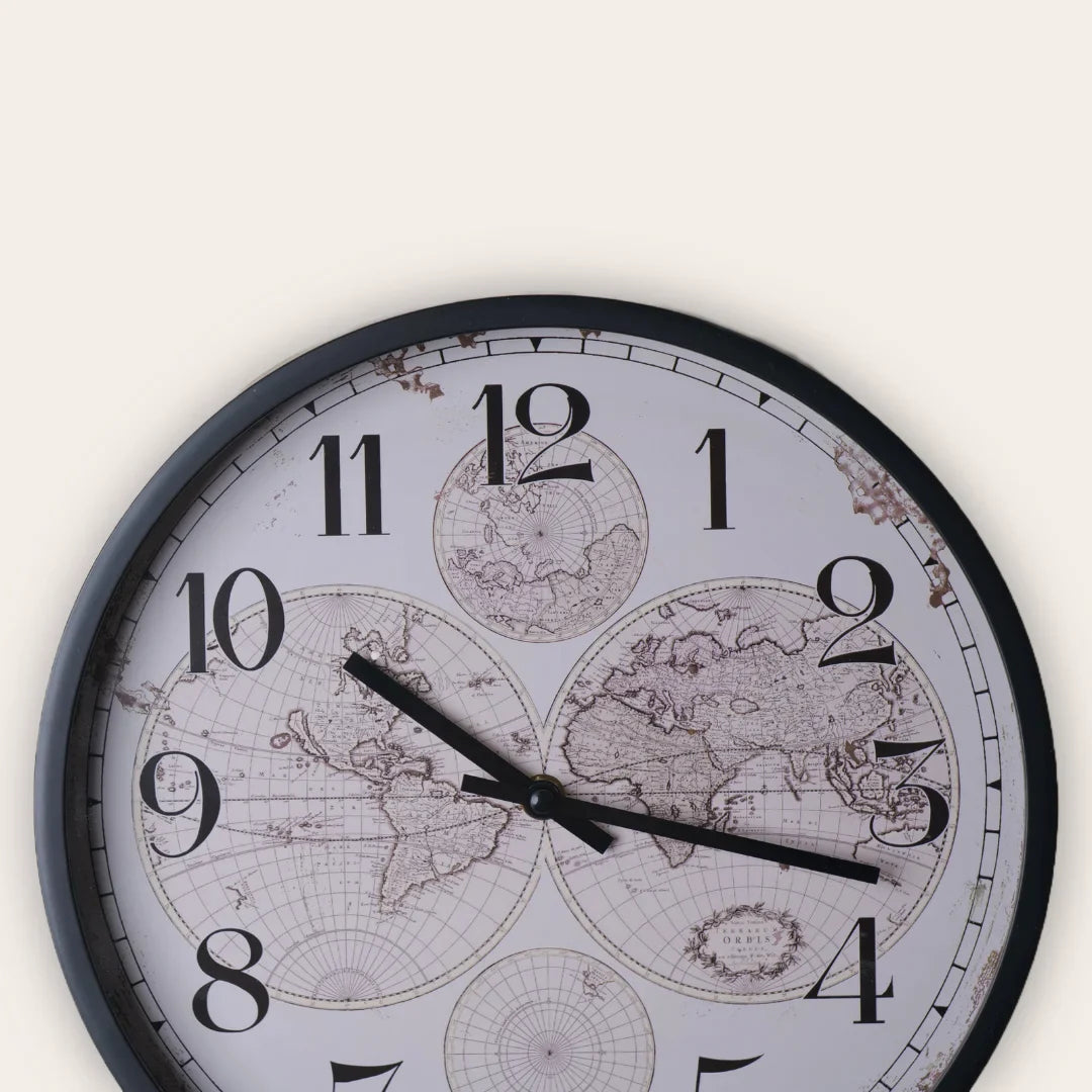 Map Time wall clock