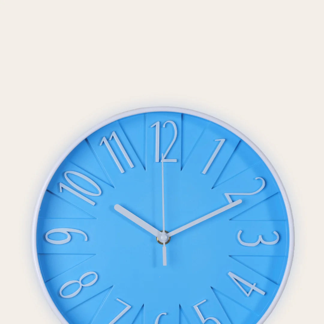 Blue opal wall clock
