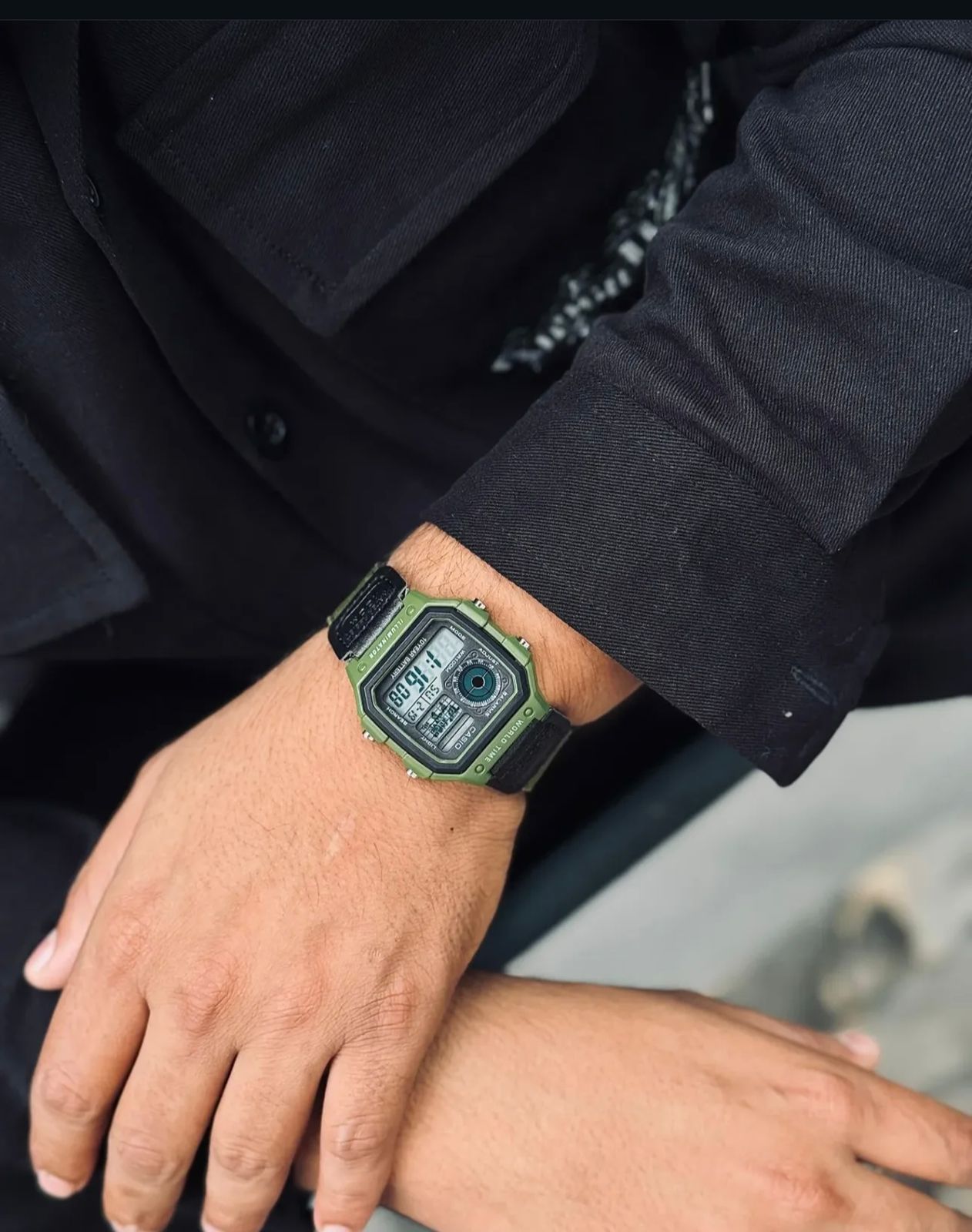 Unisex Analogue Quartz Watch with Strap in AE-1200WHUB-3AVEF, Strap, Strap