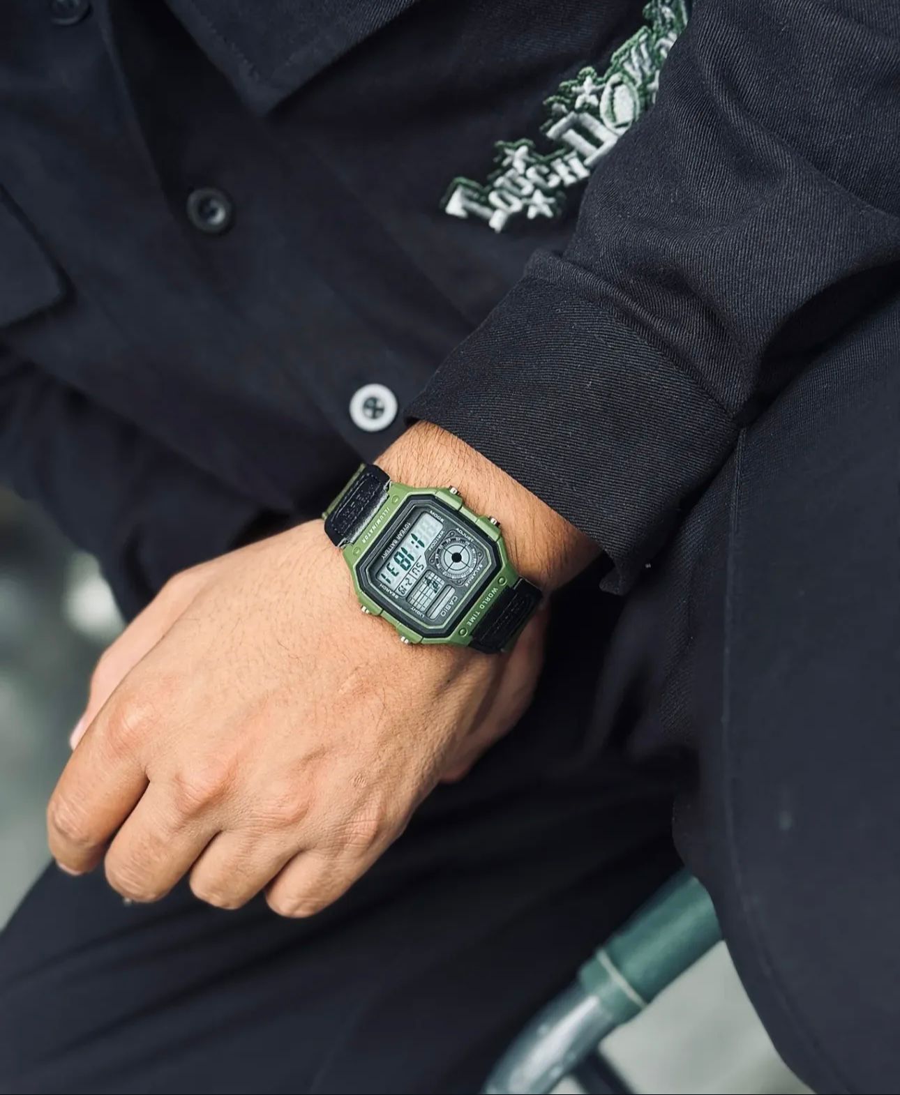 Unisex Analogue Quartz Watch with Strap in AE-1200WHUB-3AVEF, Strap, Strap