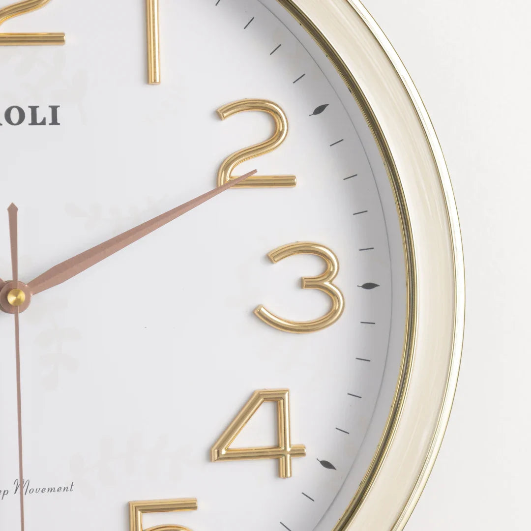 Harmony of Wings white luxury wall clock