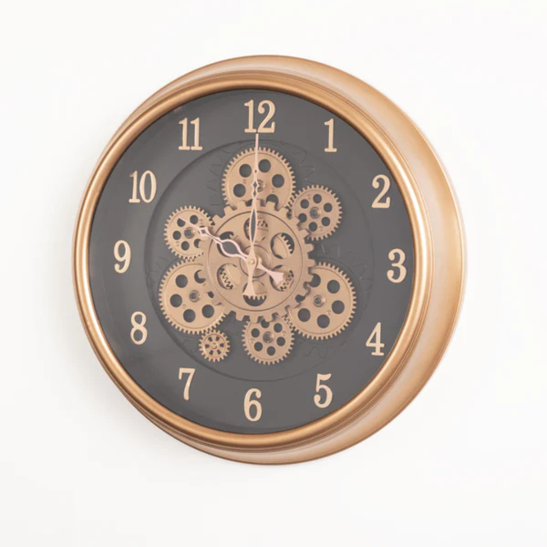 Cyclo Luxury Wall Clock With Moving Gear Mechanism