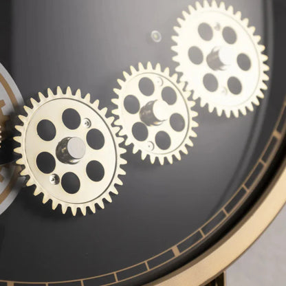 Gearhaven Luxury Wall Clock With Moving Gear Mechanism
