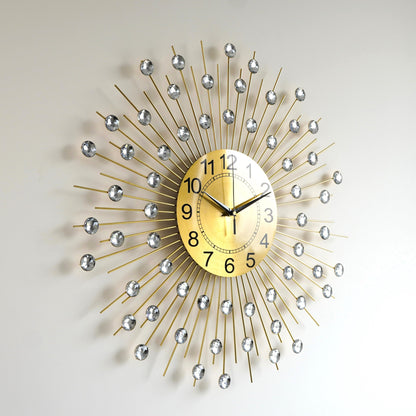 Diamond Wall Clock With Golden Spike
