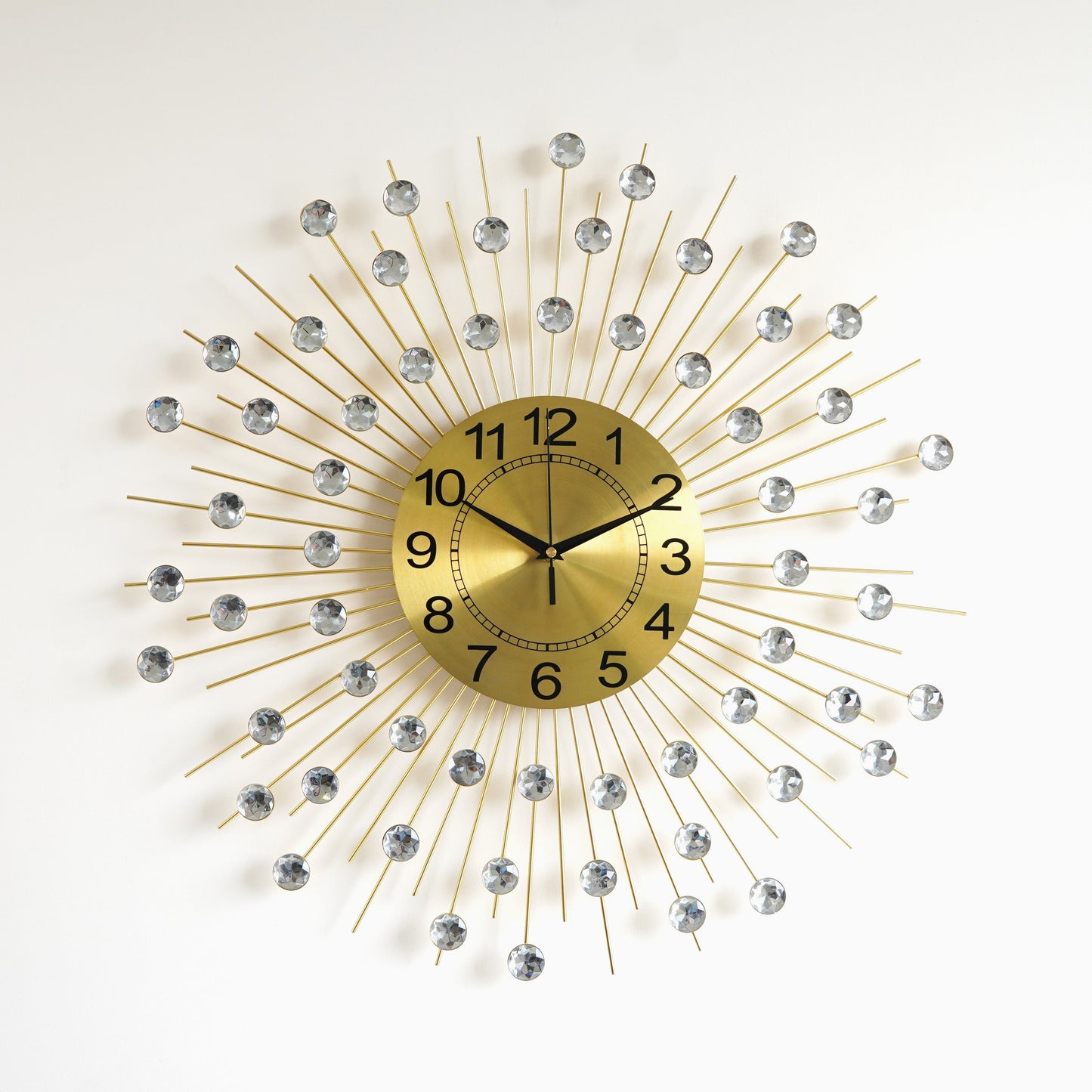 Diamond Wall Clock With Golden Spike