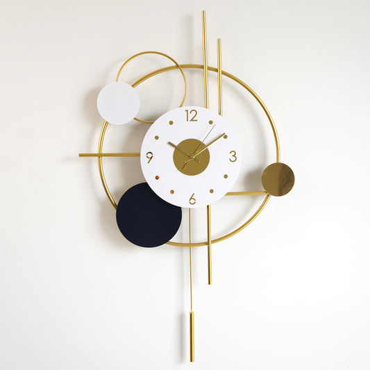 Morning glory Golden Wall Clock