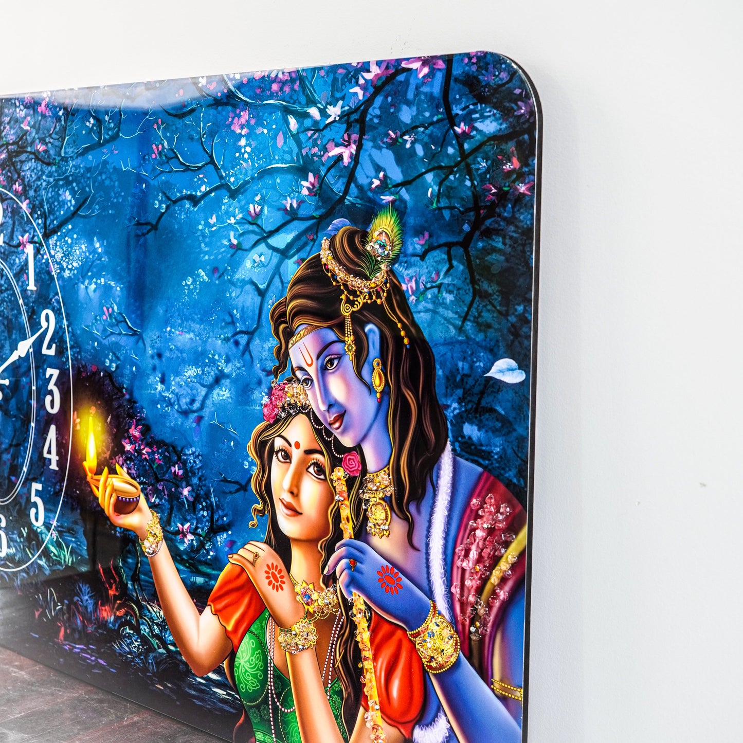 Reine Krsna Kala Chakra (Krishna's Time Wheel) Wall Clock