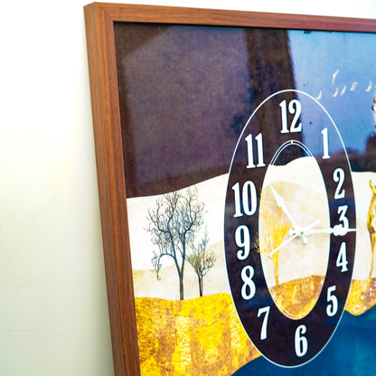 Resin Moonlight Meadow Wall Clock