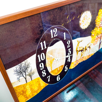 Resin Moonlight Meadow Wall Clock