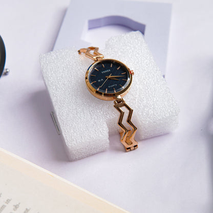 Vnnox Ladies Golden Black Hand Watch