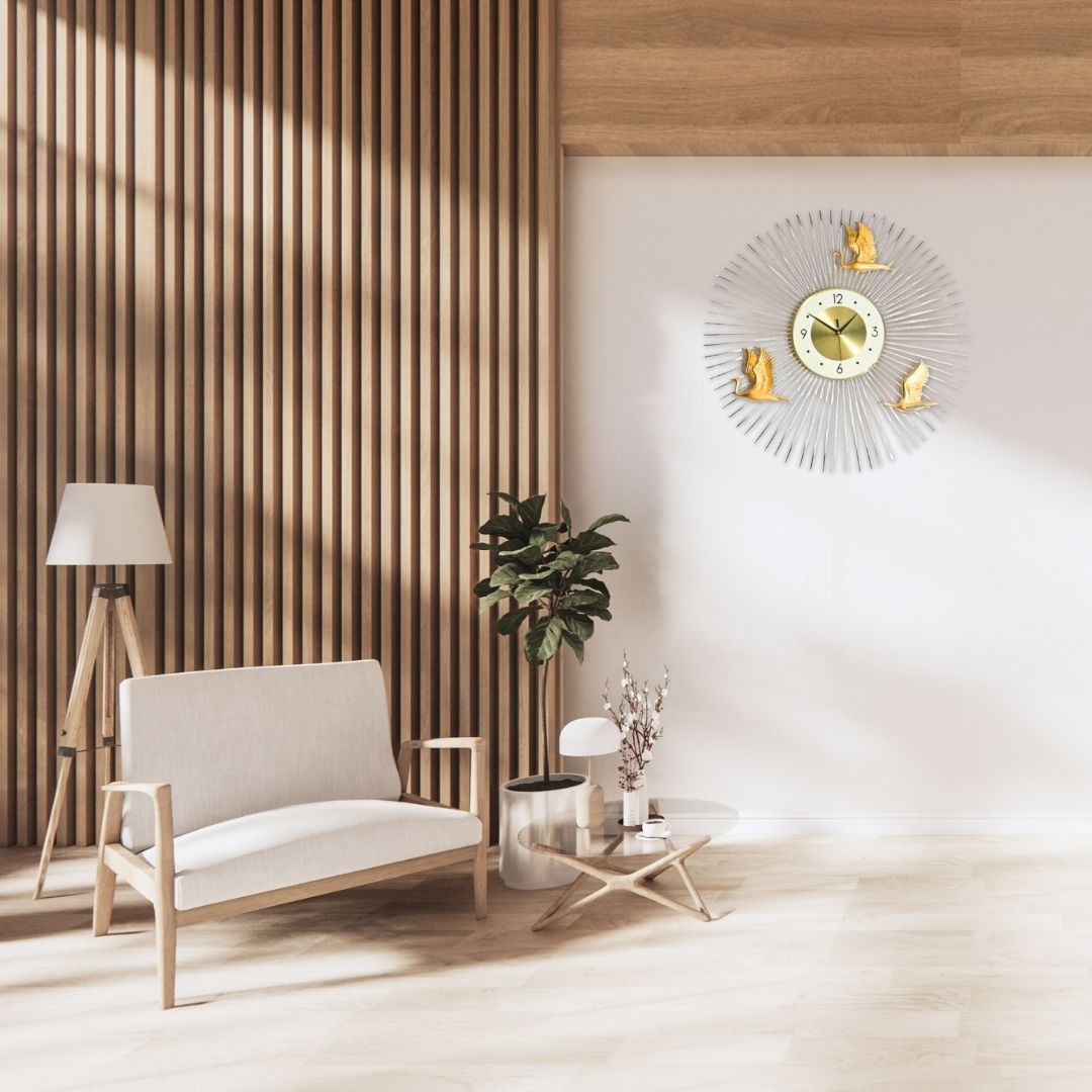 Golden Spike Wall Clock
