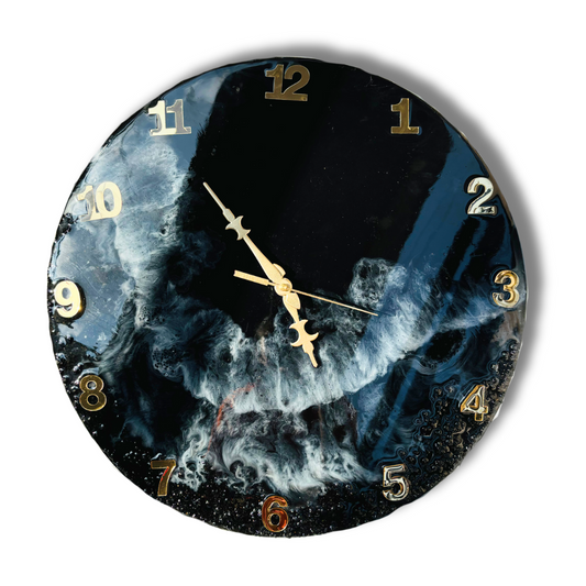 Midnight Harmony Resin Clock