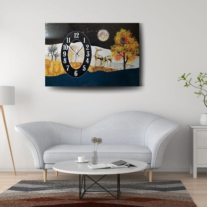 Resin Moonlight Meadow Wall Clock