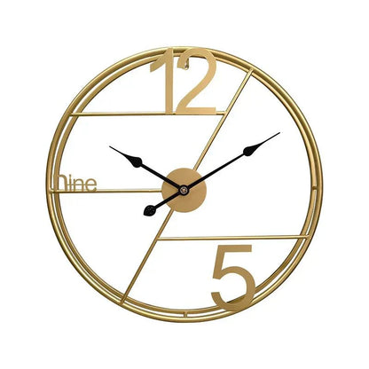 Gold Metal Double Frame Wall Clock