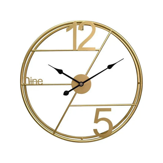 Gold Metal Double Frame Wall Clock