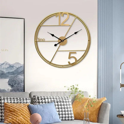 Gold Metal Double Frame Wall Clock