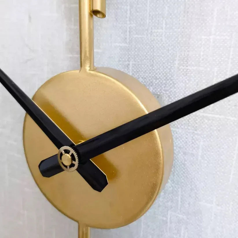 Gold Metal Double Frame Wall Clock