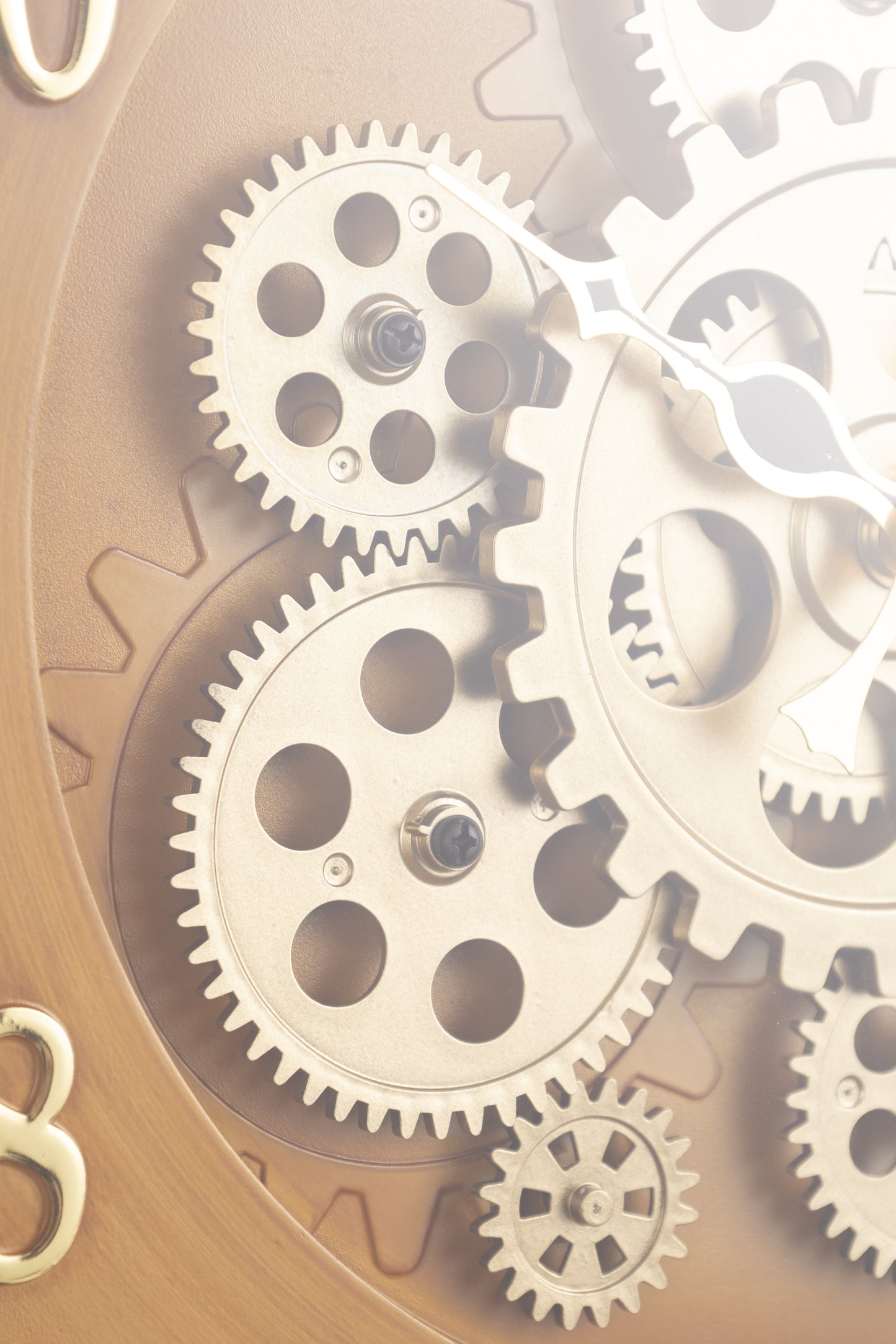 GearGo Luxury Wall Clock With Moving Gear Mechanism