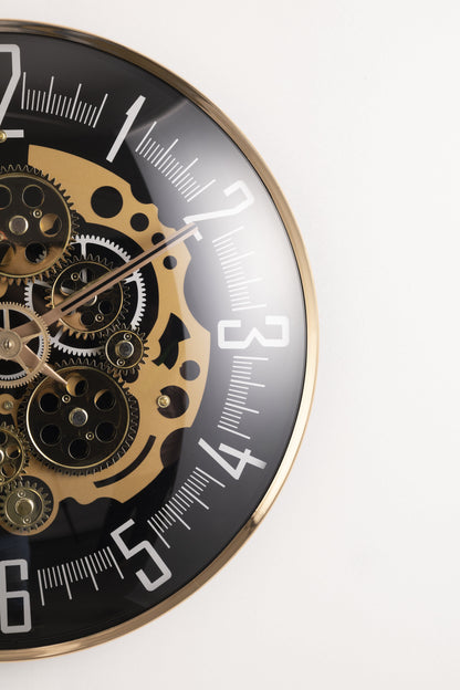 Vintage Vanguard Luxury Wall Clock With Moving Gear Mechanism