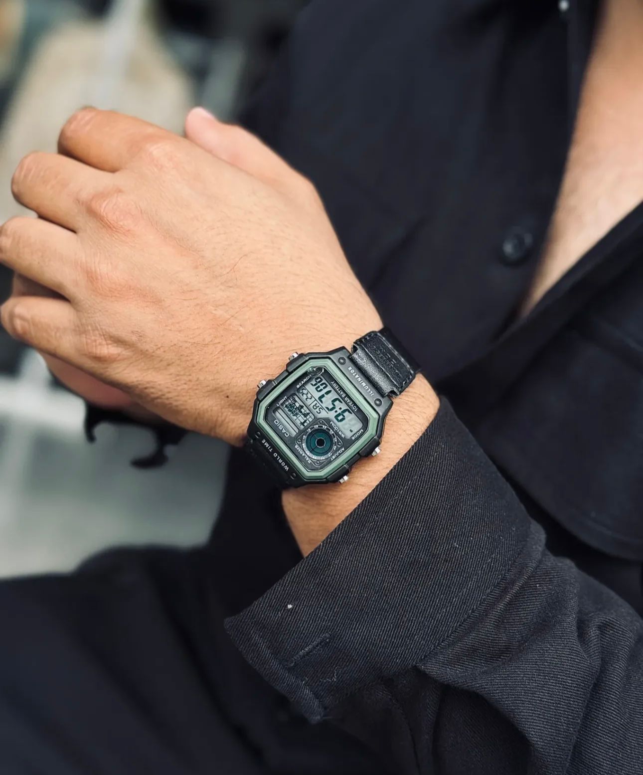 Unisex Analogue Quartz Watch with Strap in AE-1200WHUB-3AVEF, Strap, Strap
