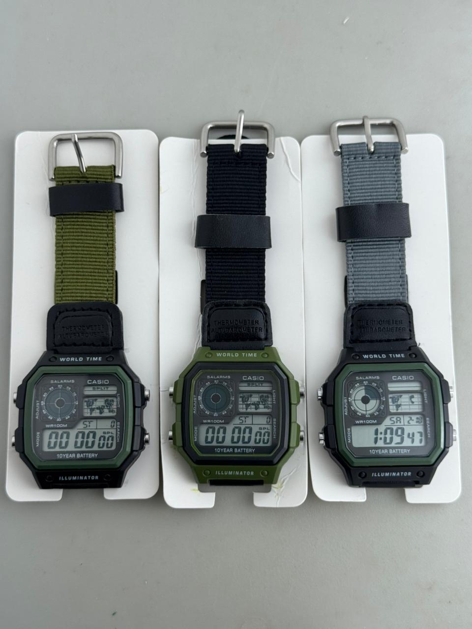 Unisex Analogue Quartz Watch with Strap in AE-1200WHUB-3AVEF, Strap, Strap