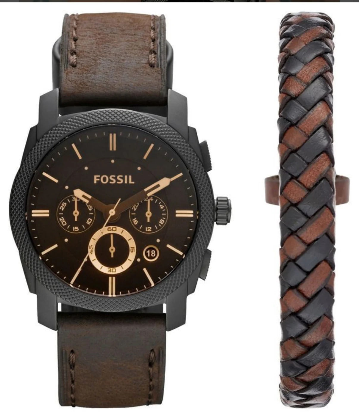 Japanese Brown Dial & Brown Leather Strap Men’s Watch