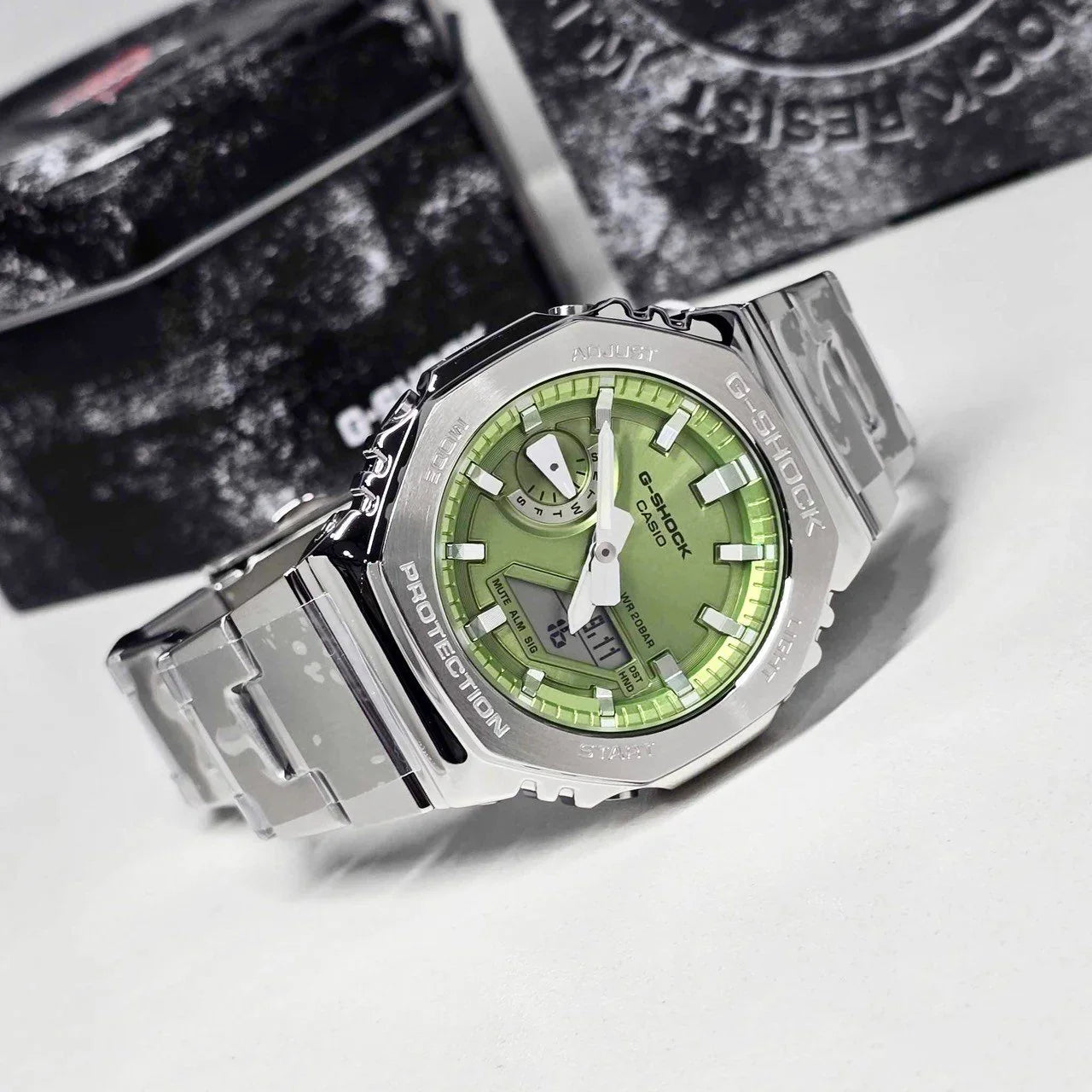 2100 D SILVER ORANGE DIAL WATCH