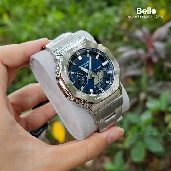 2100 D SILVER BLUE DIAL WATCH