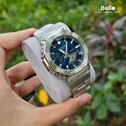 2100 D SILVER BLUE DIAL WATCH