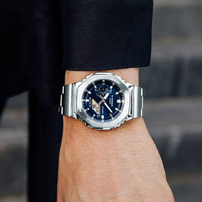 2100 D SILVER BLUE DIAL WATCH